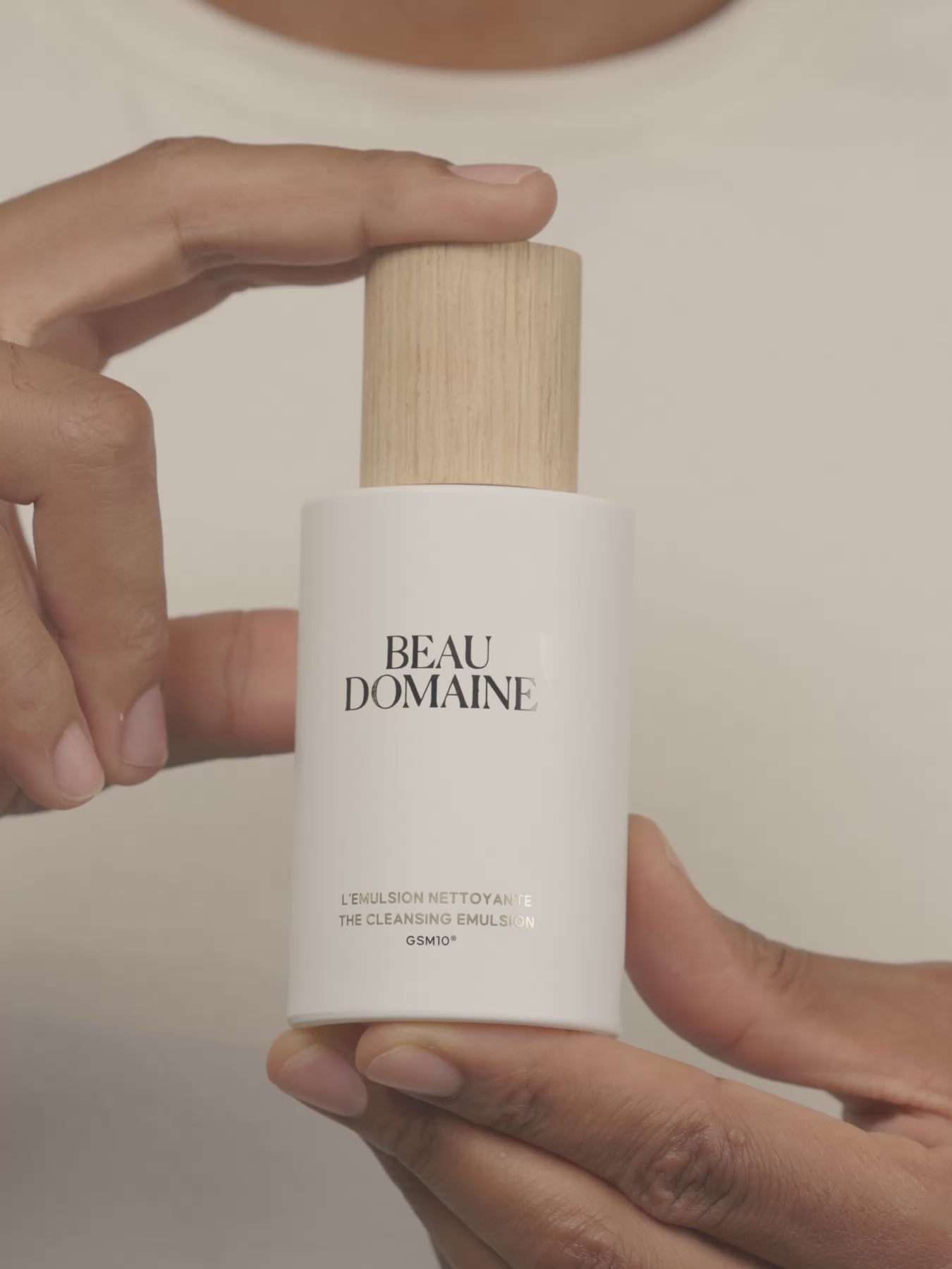 Video of a man applying The Cleansing Emulsion